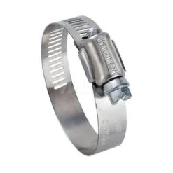 Worm Gear Clamp: Worm Drive, SAE 8, 7/16 to 1" Dia, Stainless Steel Band