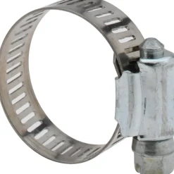 Worm Gear Clamp: Worm Drive, SAE 12, 1/2 to 1-1/4" Dia, Stainless Steel & Carbon Steel Band
