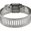Worm Gear Clamp: Worm Drive, SAE 20, 3/4 to 1-3/4" Dia, Stainless Steel Band
