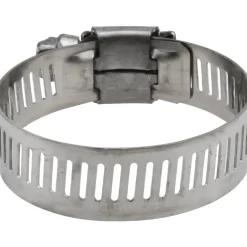 Worm Gear Clamp: Worm Drive, SAE 20, 3/4 to 1-3/4" Dia, Stainless Steel Band