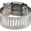 Worm Gear Clamp: Worm Drive, SAE 12, 9/16 to 1-1/4" Dia, Stainless Steel Band