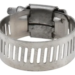 Worm Gear Clamp: Worm Drive, SAE 12, 9/16 to 1-1/4" Dia, Stainless Steel Band