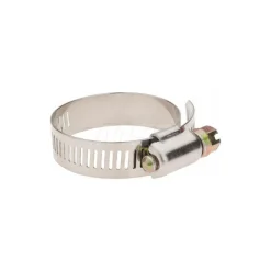 Worm Gear Clamp: Worm Drive, SAE 24, 1-1/16 to 2" Dia, Stainless Steel Band