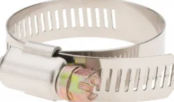 Worm Gear Clamp: Worm Drive, SAE 24, 1-1/16 to 2" Dia, Stainless Steel Band