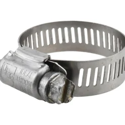 Worm Gear Clamp: Worm Drive, SAE 16, 11/16 to 1-1/2" Dia, Stainless Steel Band