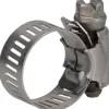 Worm Gear Clamp: Worm Drive, SAE 8, 7/16 to 1" Dia, Stainless Steel Band