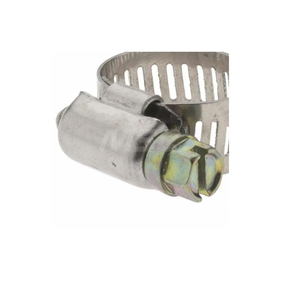 Worm Gear Clamp: Worm Drive, SAE 6, 7/16 to 25/32" Dia, Stainless Steel Band