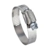 Worm Gear Clamp: Worm Drive, SAE 10, 1/2 to 1-1/16" Dia, Stainless Steel Band