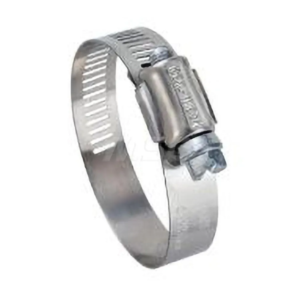 Worm Gear Clamp: Worm Drive, SAE 10, 1/2 to 1-1/16" Dia, Stainless Steel Band