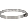 Worm Gear Clamp: Worm Drive, SAE 64, 2-1/2 to 4-1/2" Dia, Stainless Steel Band