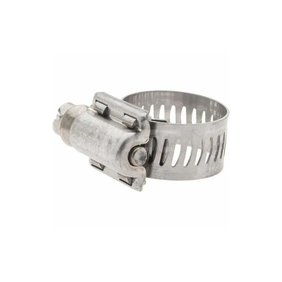 Worm Gear Clamp: Worm Drive, SAE 6, 7/16 to 25/32" Dia, Stainless Steel Band
