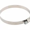 Worm Gear Clamp: Worm Drive, SAE 64, 3-9/16 to 4-1/2" Dia, Stainless Steel Band