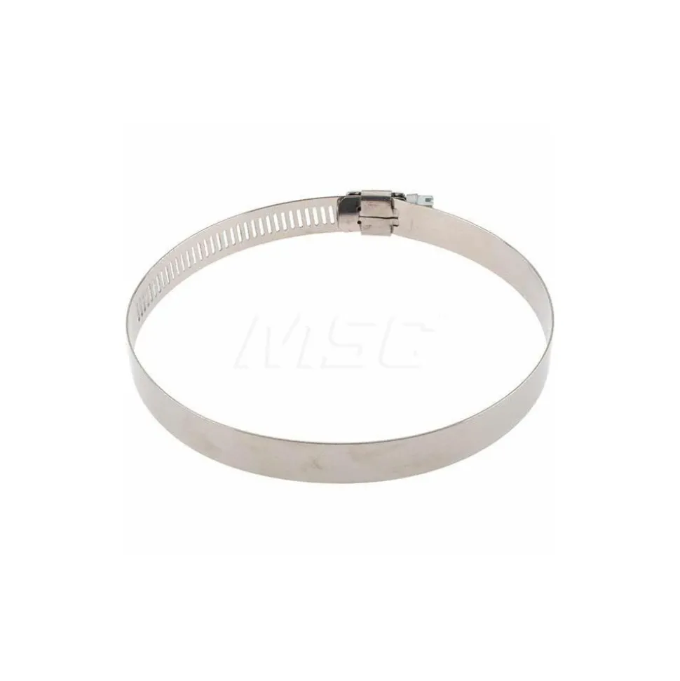 Worm Gear Clamp: Worm Drive, SAE 64, 3-9/16 to 4-1/2" Dia, Stainless Steel Band