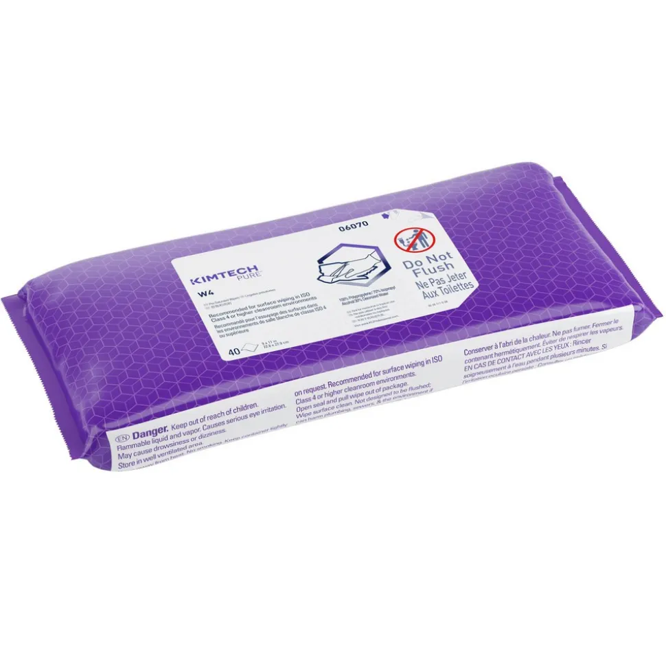 W4 Pre-Saturated Wipes (06070), Pre-Saturated Alcohol Wipes, White