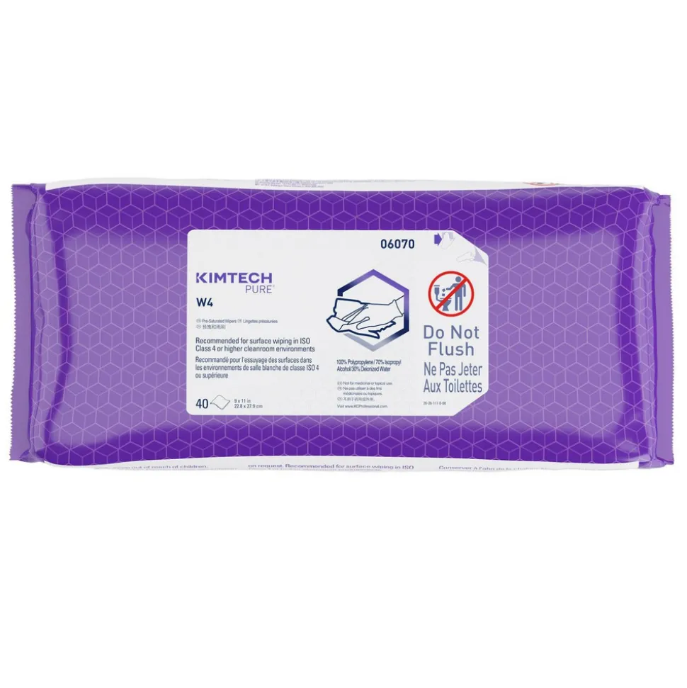 W4 Pre-Saturated Wipes (06070), Pre-Saturated Alcohol Wipes, White