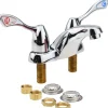 Wrist Blade Handle, Deck Plate Bathroom Faucet