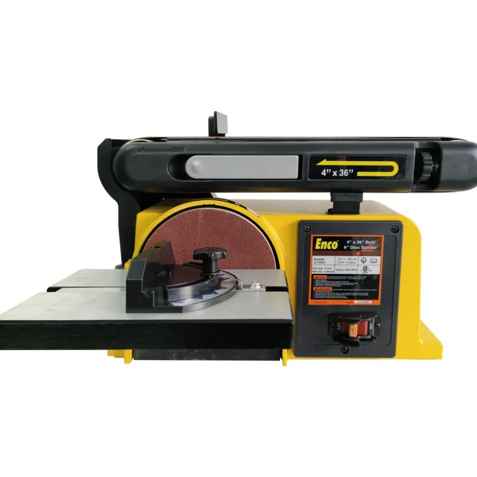 36" x 4" Horizontal & Vertical Combination Sanding Machine: 6" Disc Dia