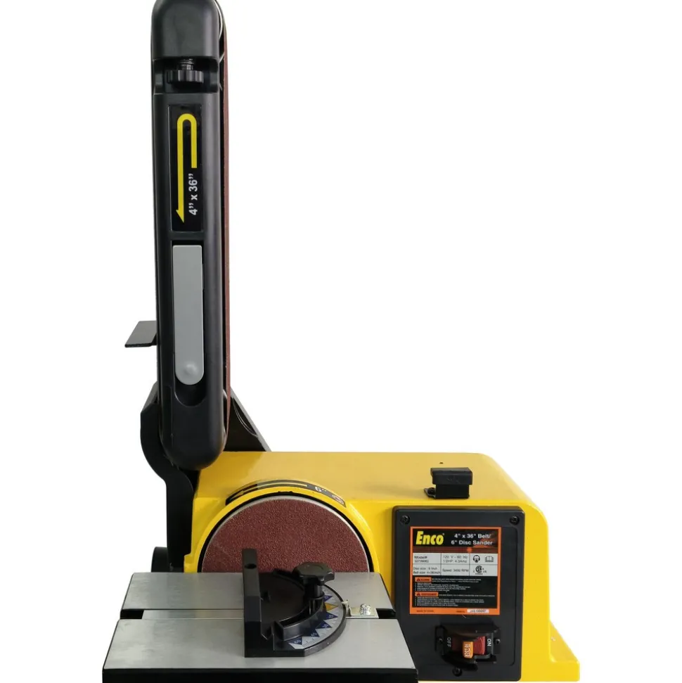 36" x 4" Horizontal & Vertical Combination Sanding Machine: 6" Disc Dia