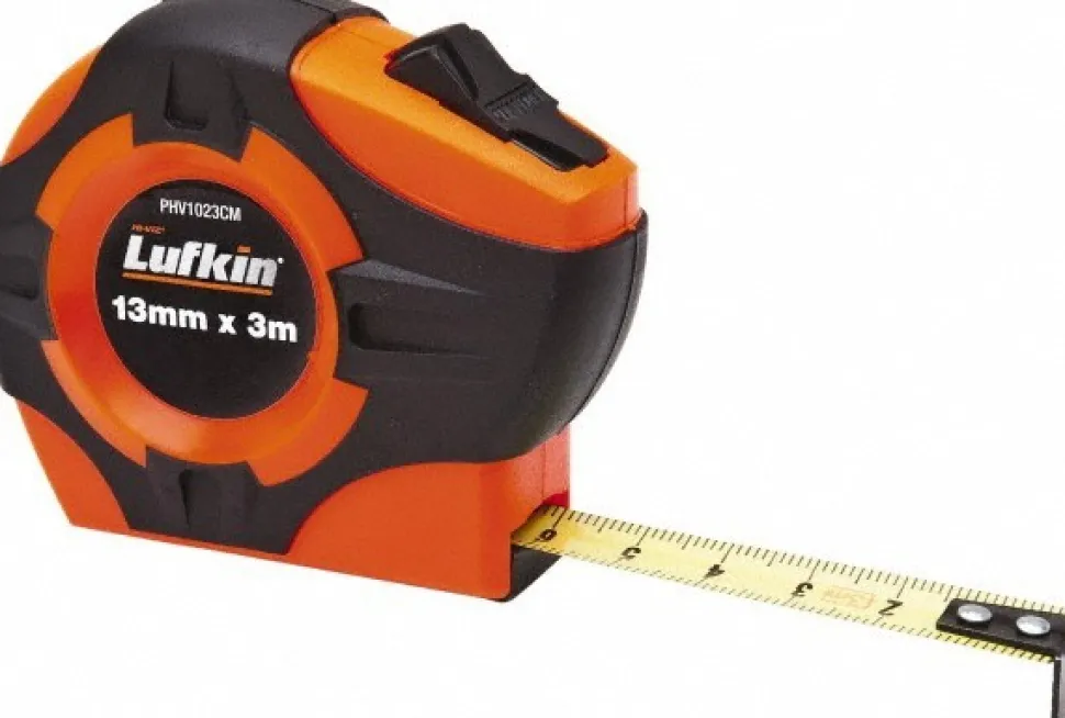 1/2"x 3m/10' P1000 Series SAE/Metric Yellow Clad A20 Blade Power Return Tape Measure