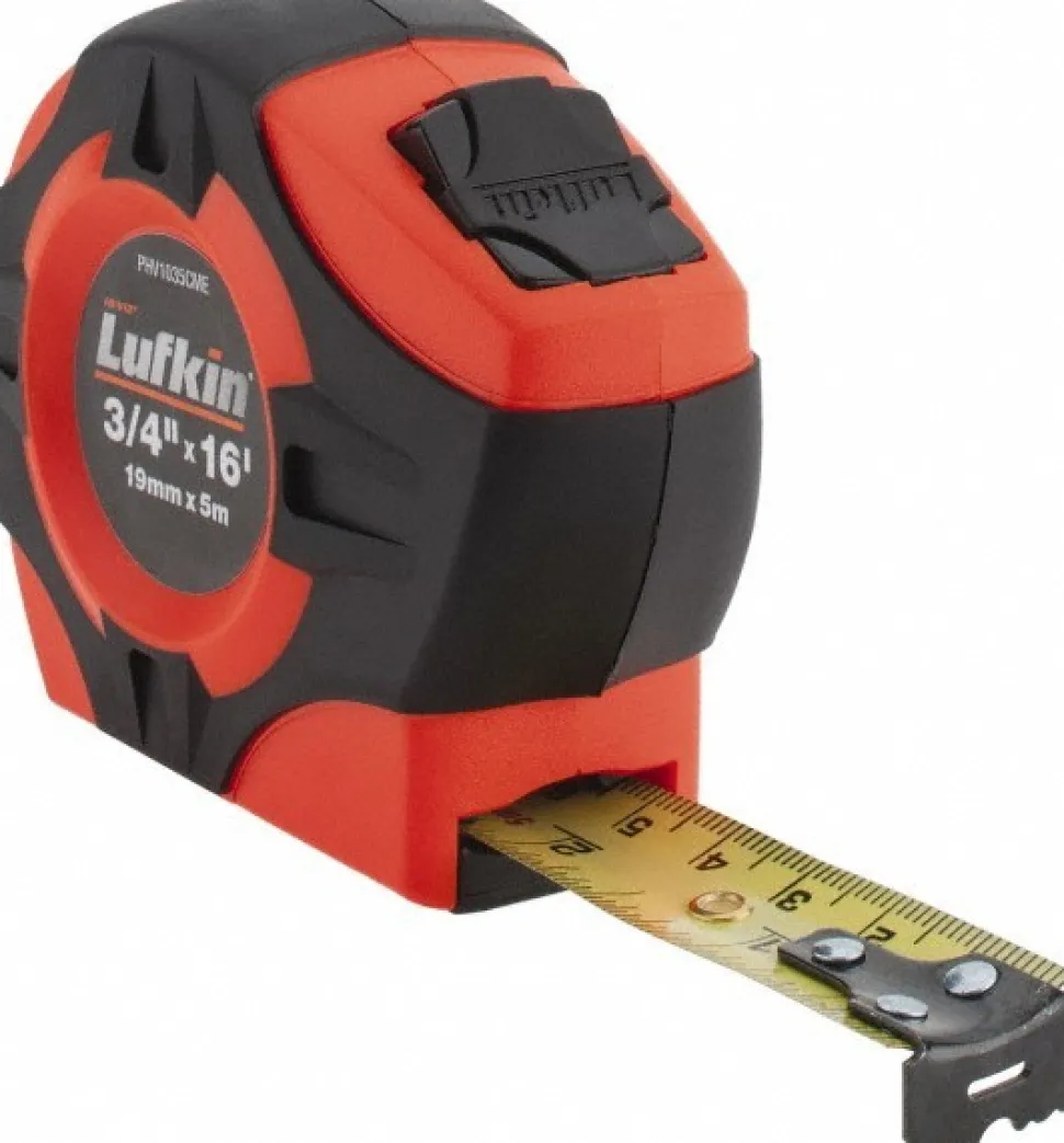3/4" x 5m/16' P1000 Series SAE/Metric Yellow Clad A20 Blade Power Return Tape Measure