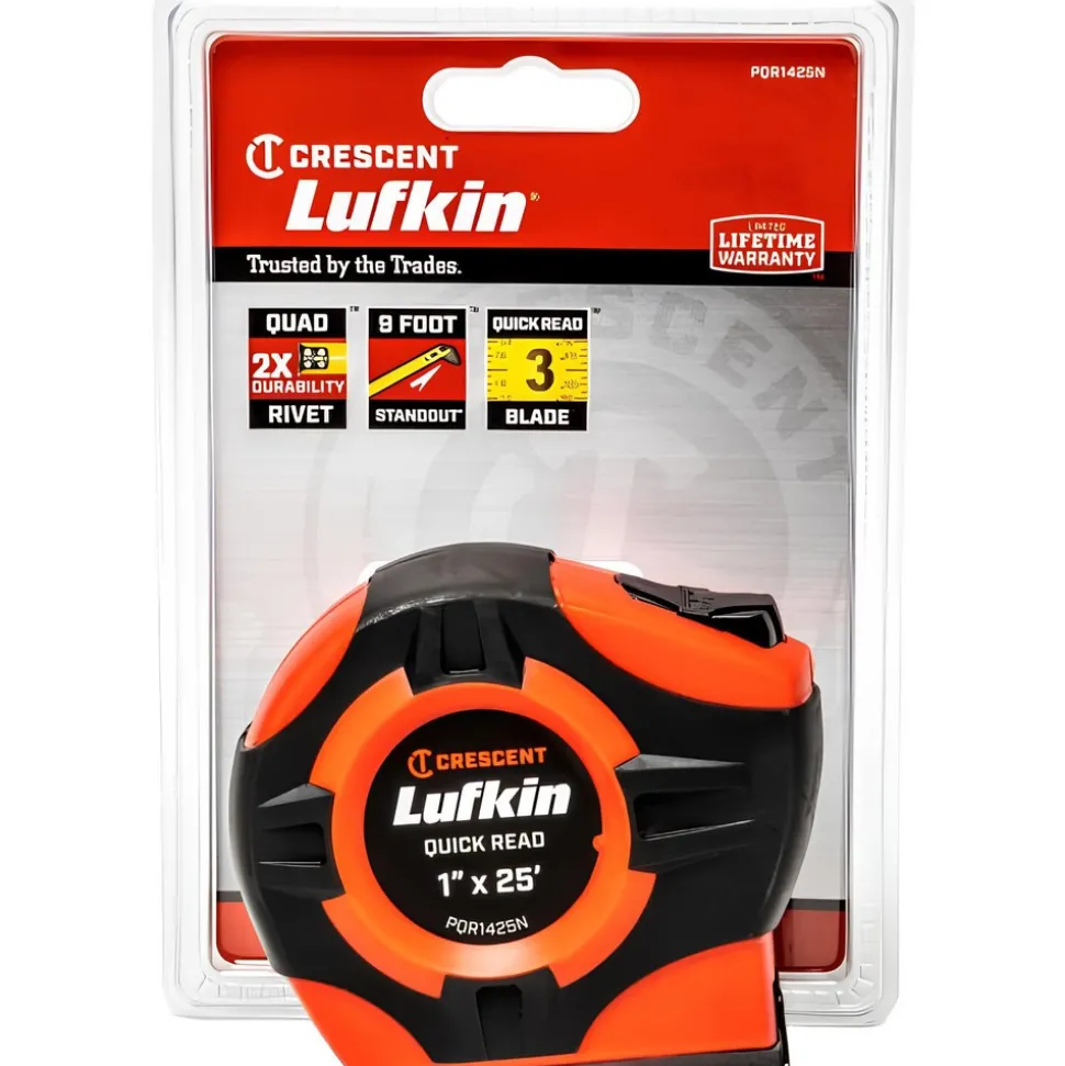 1" x 25' Quikread® Power Return Yellow Clad Tape Measure