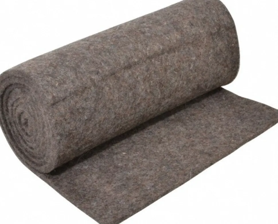 12 x 72 x 1/4" Gray Pressed Wool Felt Sheet