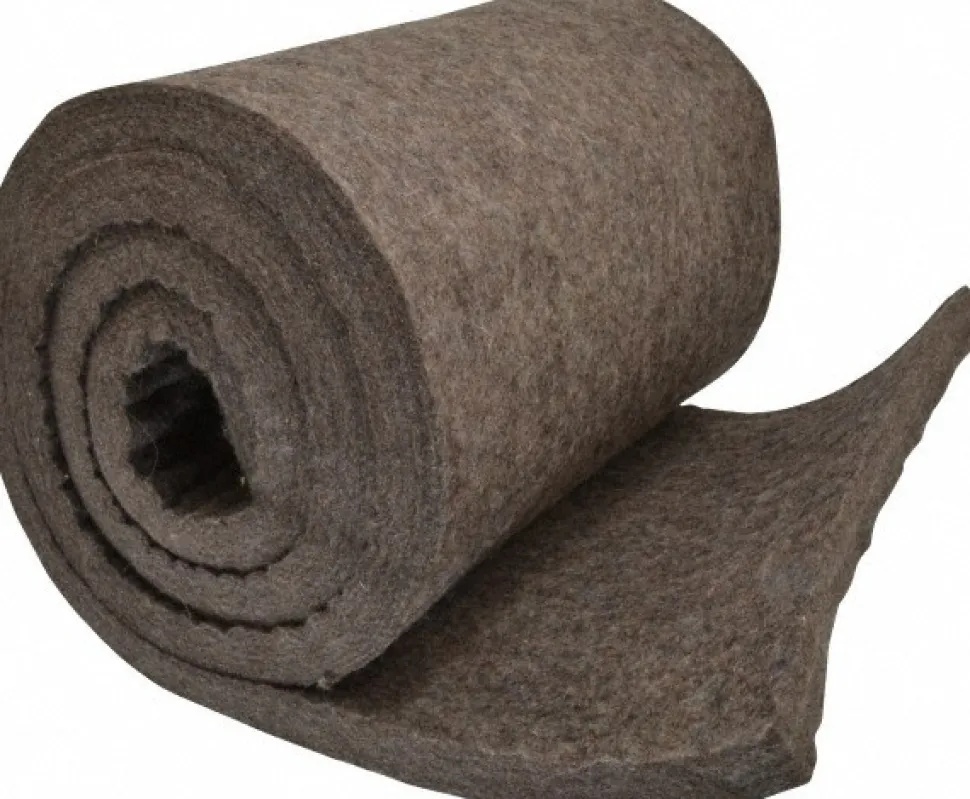 12 x 72 x 3/4" Gray Pressed Wool Felt Sheet
