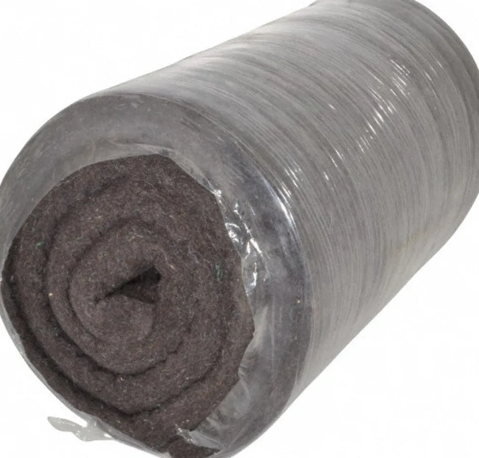 12 x 72 x 1" Gray Pressed Wool Felt Sheet