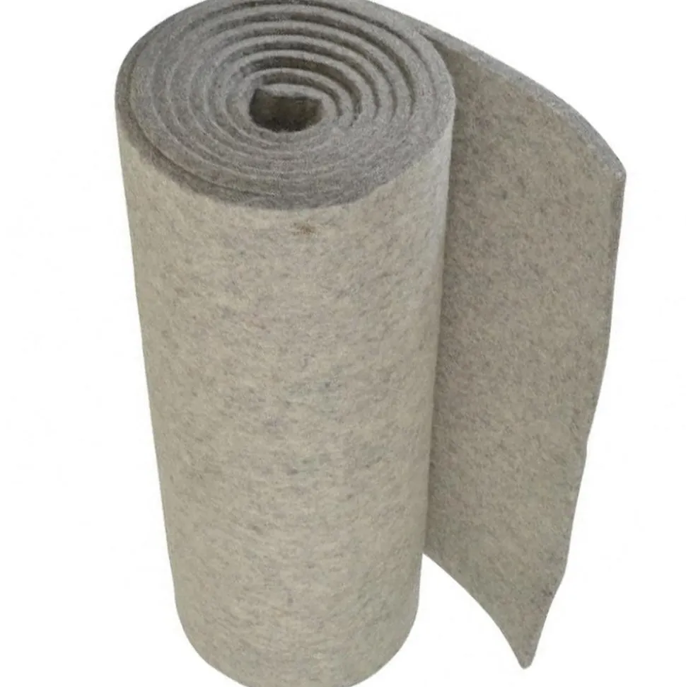 12 x 72 x 1/4" Gray Pressed Wool Felt Sheet