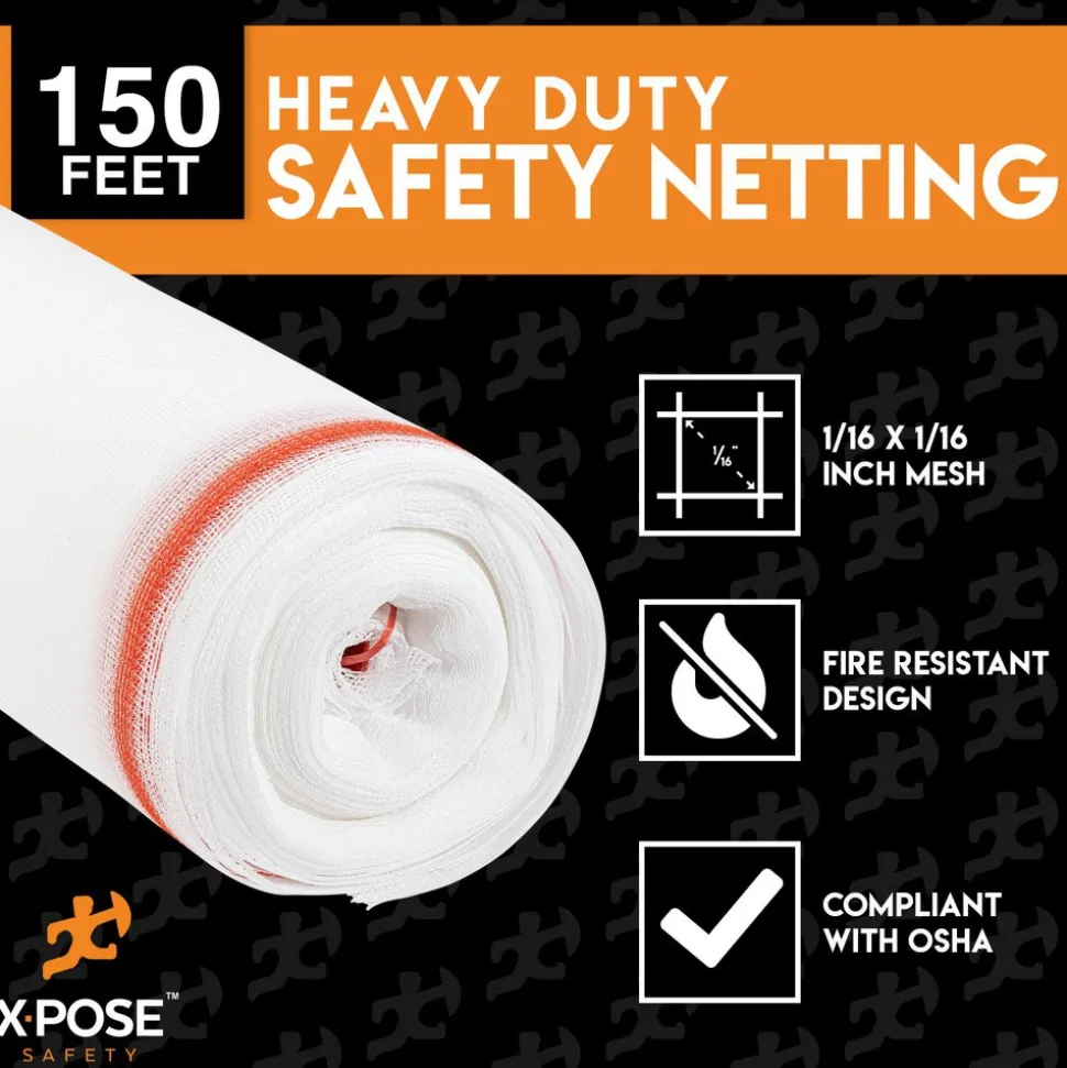 8'6" x 1/16" x 150' Heavy-Duty Fire-Retardant Multi-Purpose Net