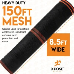 8'6" x 1/4" x 150' Heavy-Duty Fire-Retardant Multi-Purpose Net