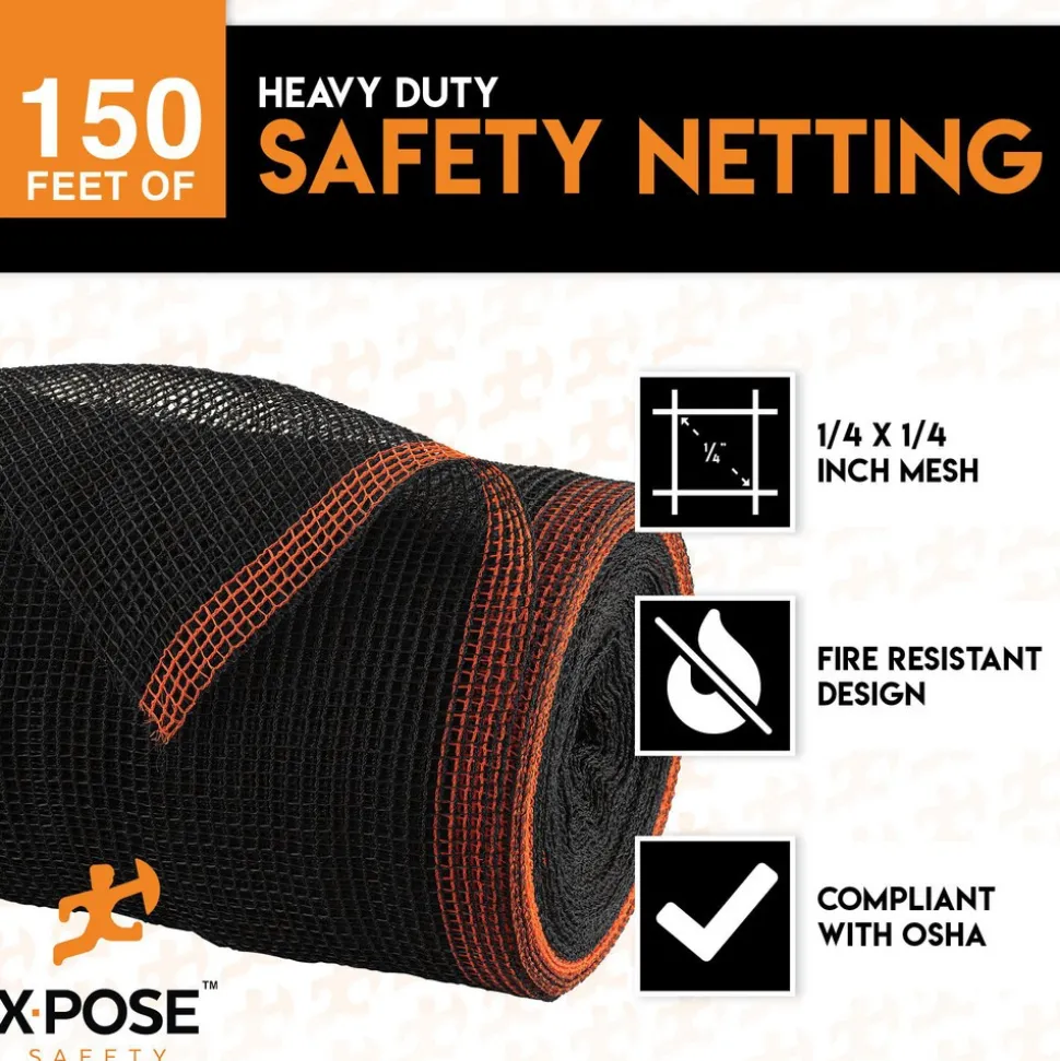 8'6" x 1/4" x 150' Heavy-Duty Fire-Retardant Multi-Purpose Net