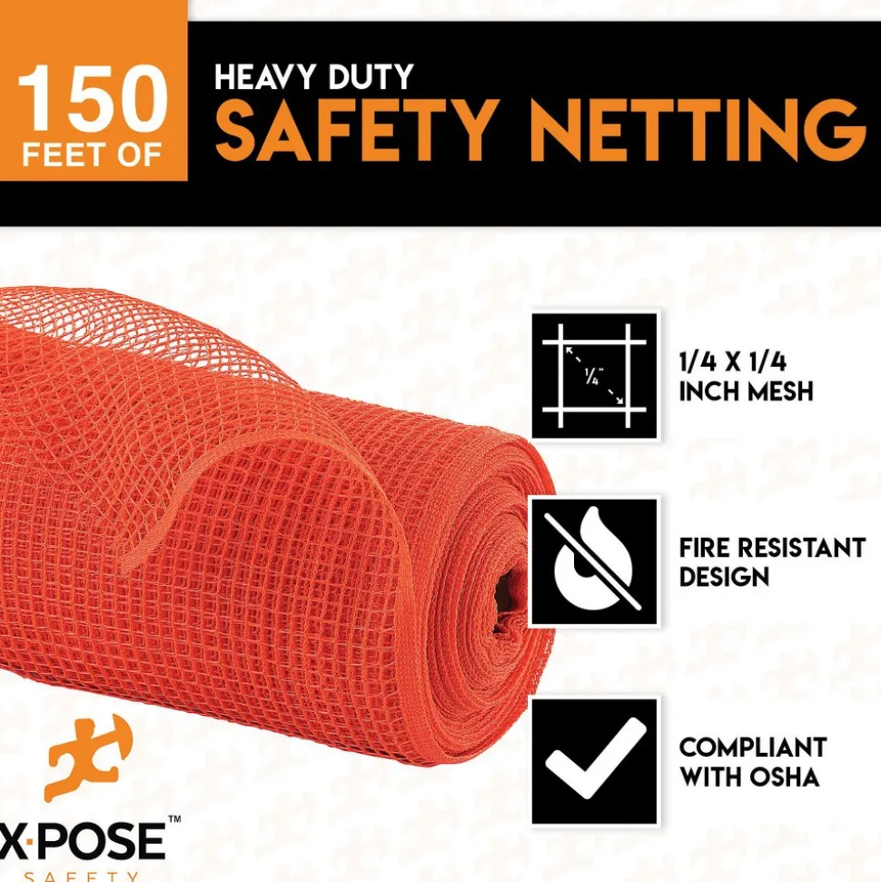 5'6" x 1/4" x 150' Heavy-Duty Fire-Retardant Multi-Purpose Net