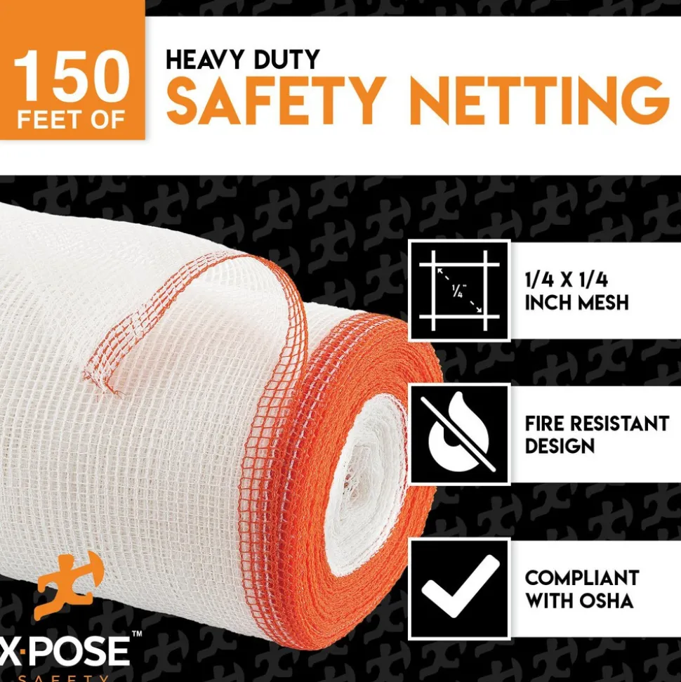 8'6" x 1/4" x 150' Heavy-Duty Fire-Retardant Multi-Purpose Net