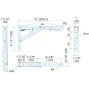305.5X26X165MM 330LB FOLDING BRACKET W/DAMPER