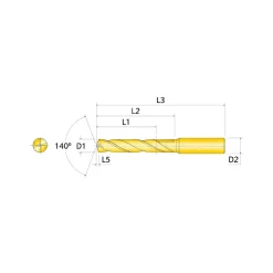 1X.88X1.45 .031R 4FL CARB TIALN CR EM HEAD