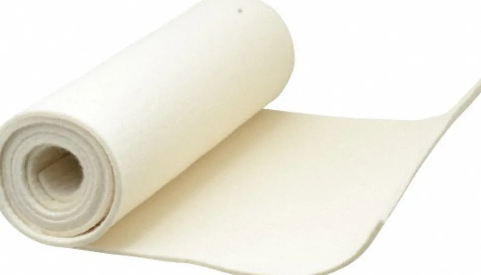 12 x 66 x 1/8" White Pressed Wool Felt Sheet