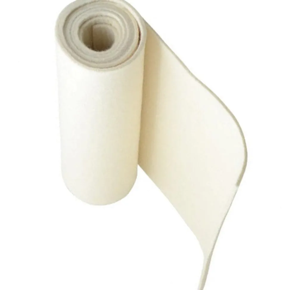 12 x 66 x 1/8" White Pressed Wool Felt Sheet