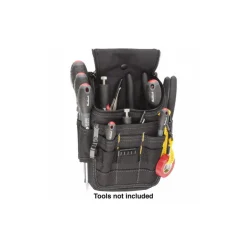 Zippered Pouch: 11 Pockets, Polyester, Black